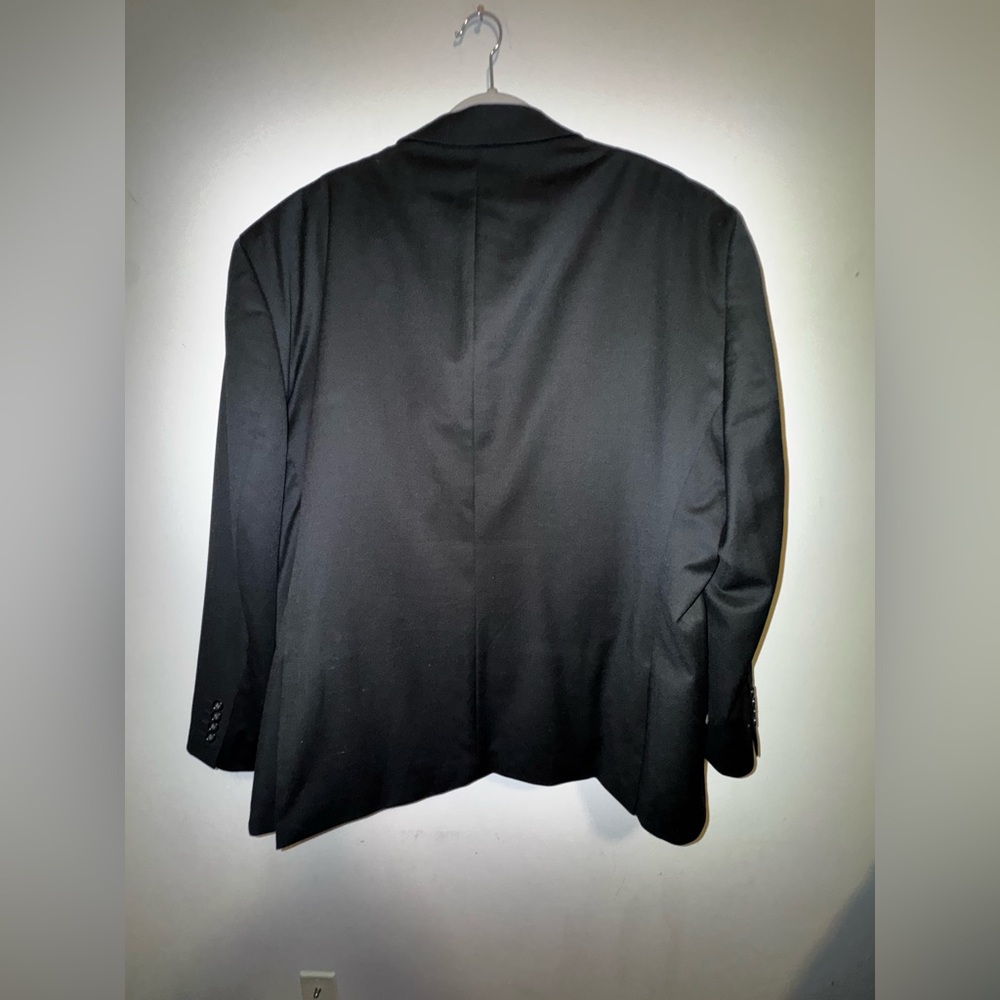 Stafford Black Blazer 54R with Notched Lapel and matching pant  48X30 (like new) - Picture 5 of 9